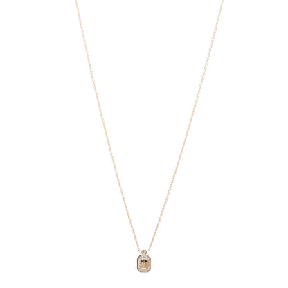 Harry Winston 18K Yellow Gold Diamond HW Logo Pendant Necklace 1 of 4