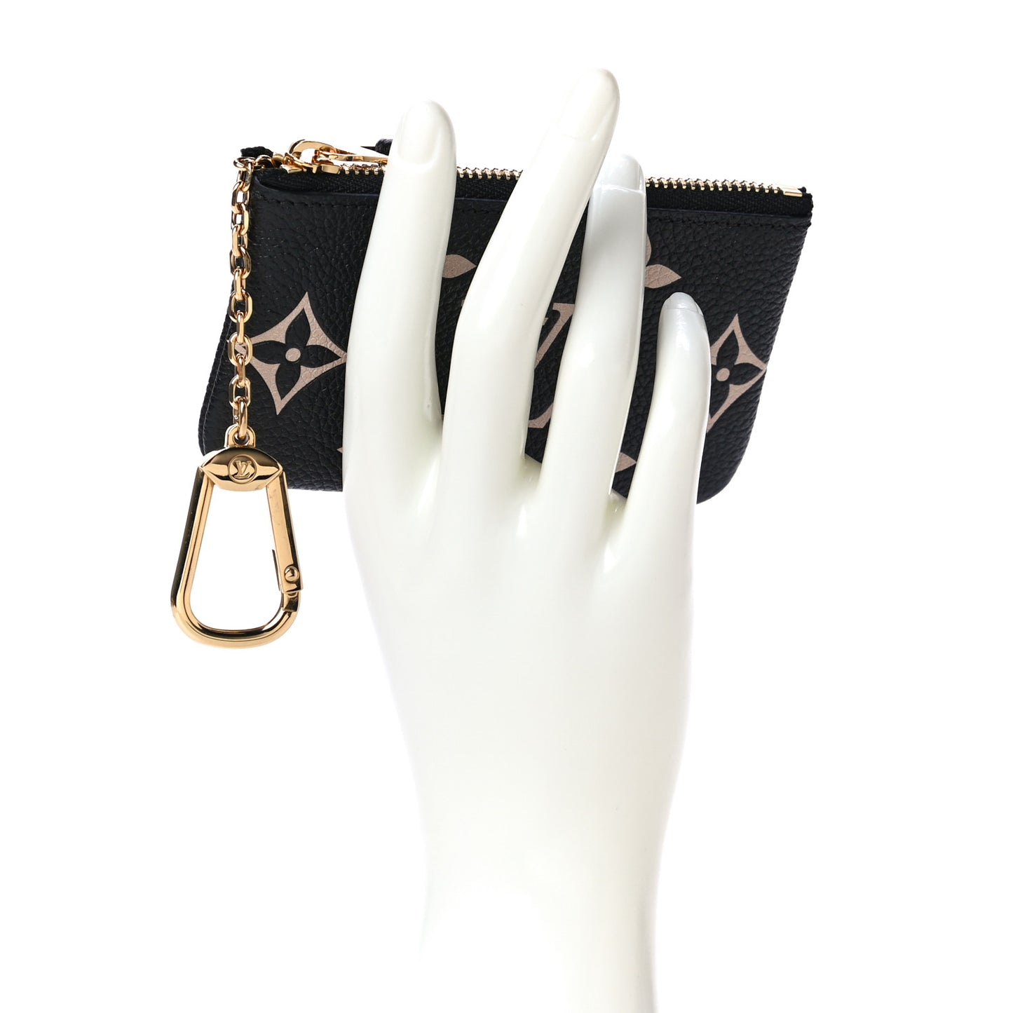 Empreinte Monogram Giant Key Pouch Black Beige