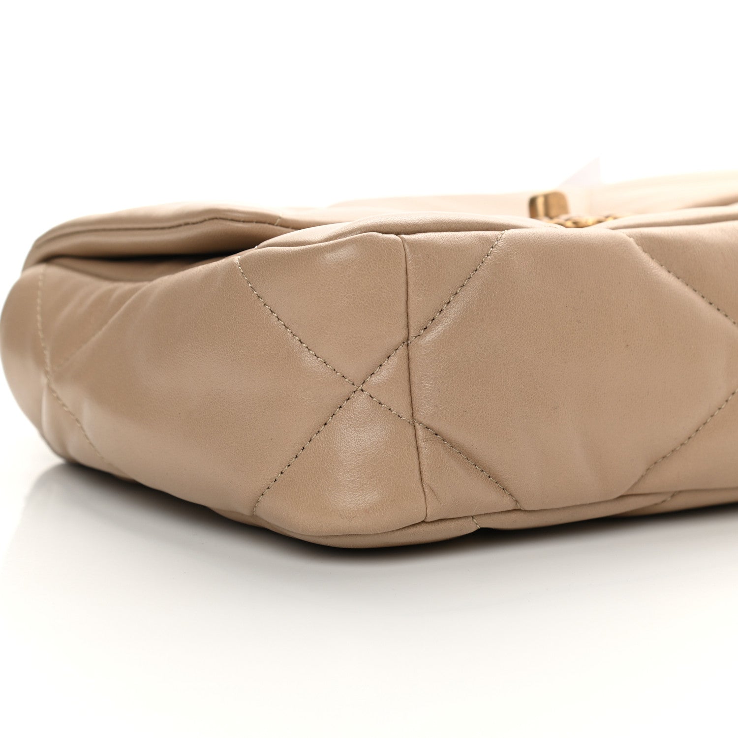 Chanel Lambskin Quilted Medium Chanel 19 Flap Dark Beige 9 of 11