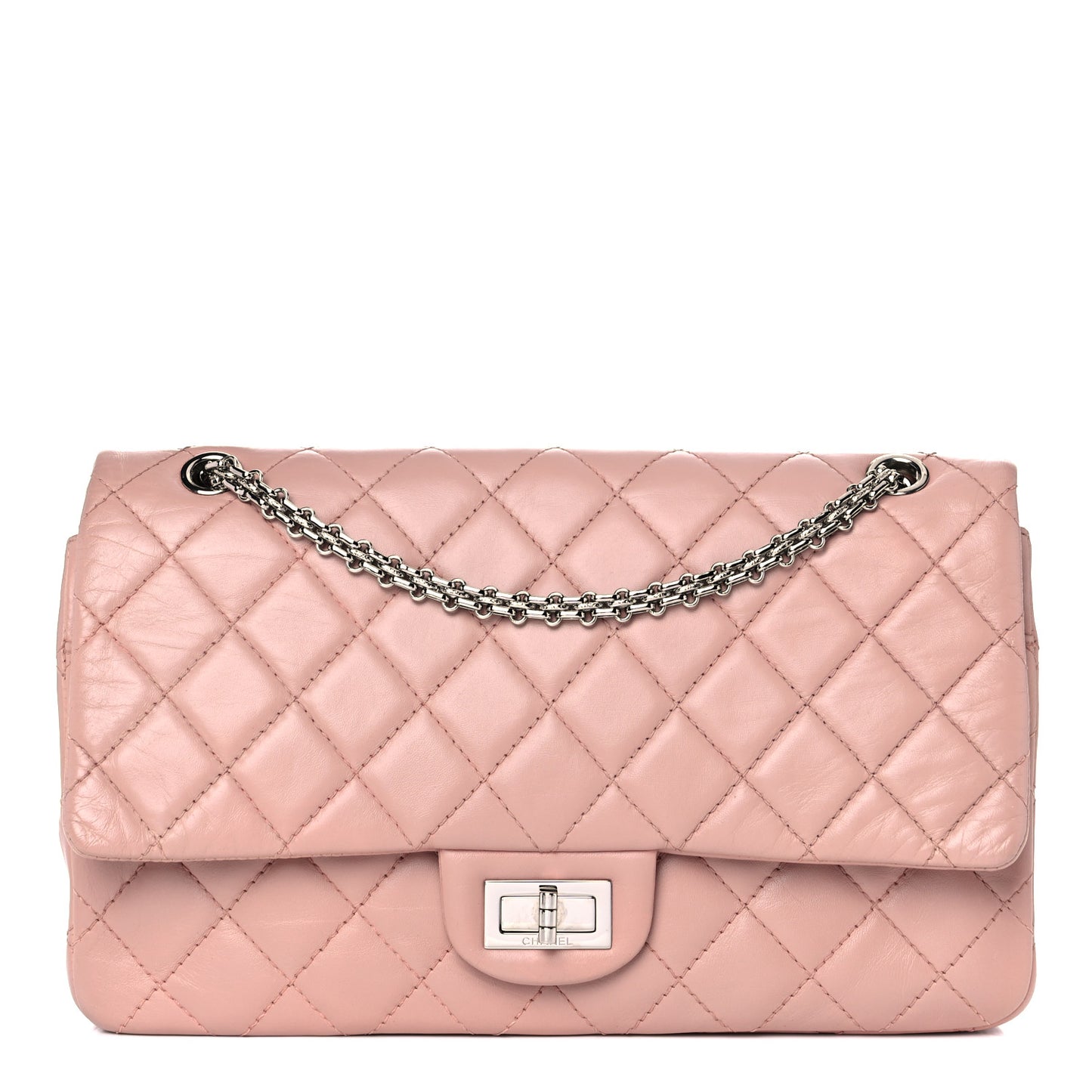 Aged Calfskin Quilted 2.55 Reissue 226 Flap Pink