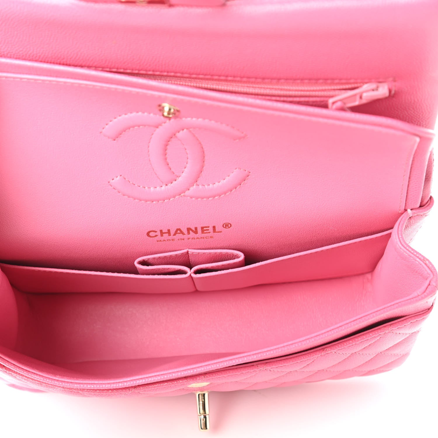 Chanel Caviar Quilted Small Double Flap Pink 5 of 10