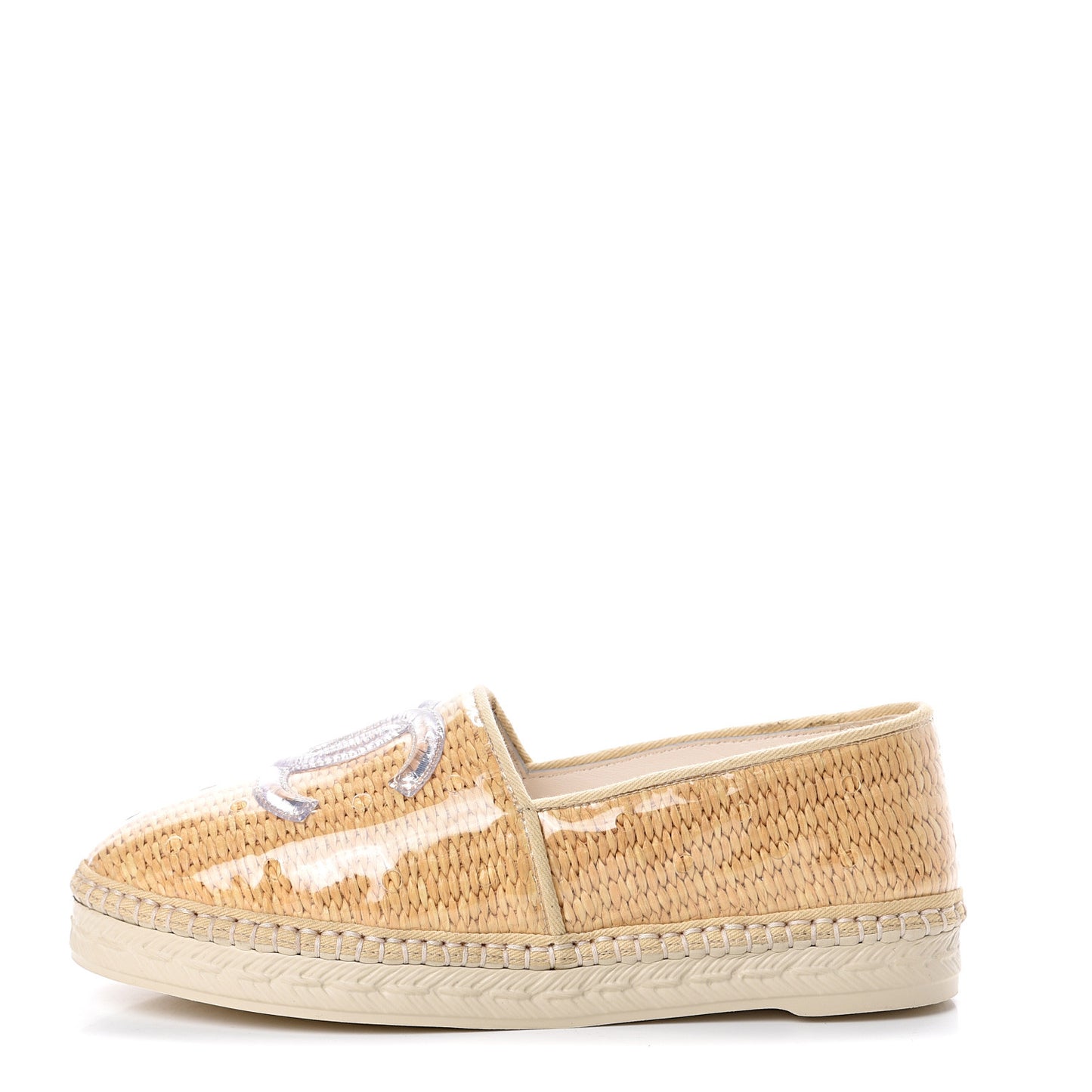 PVC Raffia CC Espadrilles 35 Beige