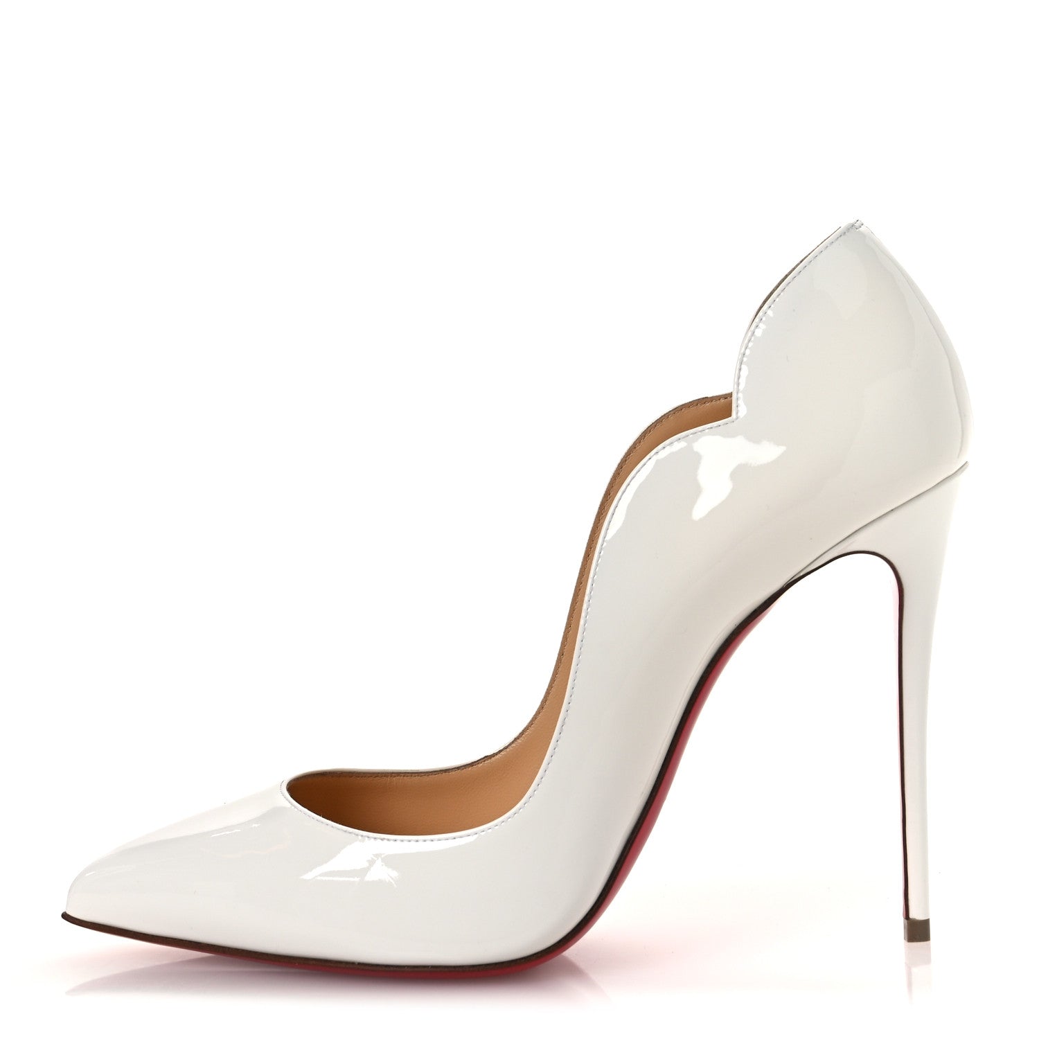 Christian Louboutin Patent Hot Chick 100 Pumps 39 White 1 of 9