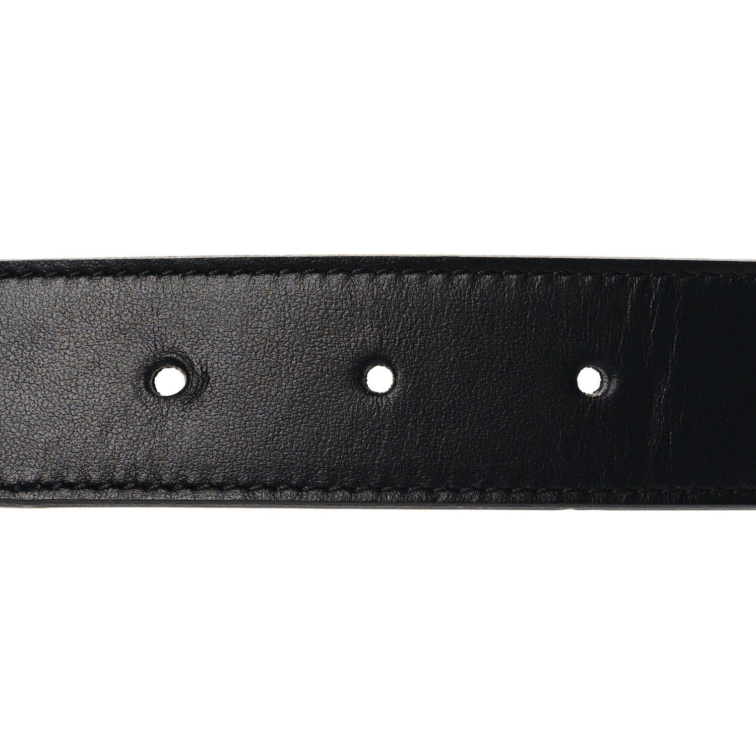 Gucci GG Supreme Monogram Matte Plutone Calfskin Double G 30mm Belt 115 46 Beige Ebony Black 3 of 5