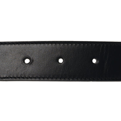 Gucci GG Supreme Monogram Matte Plutone Calfskin Double G 30mm Belt 115 46 Beige Ebony Black 3 of 5
