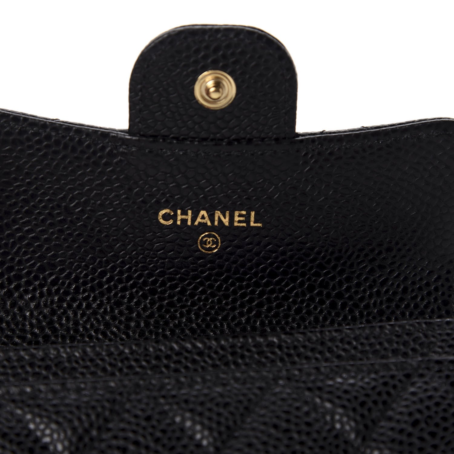 Chanel Caviar Quilted Flap Card Holder Wallet Black 6 of 11