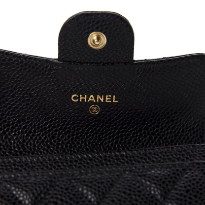 Chanel Caviar Quilted Flap Card Holder Wallet Black 6 of 11