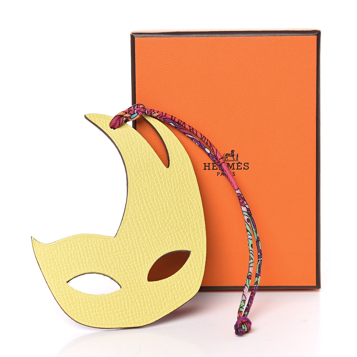 Togo Epsom Petit H Mask Bag Charm Bleu Electrique Lime