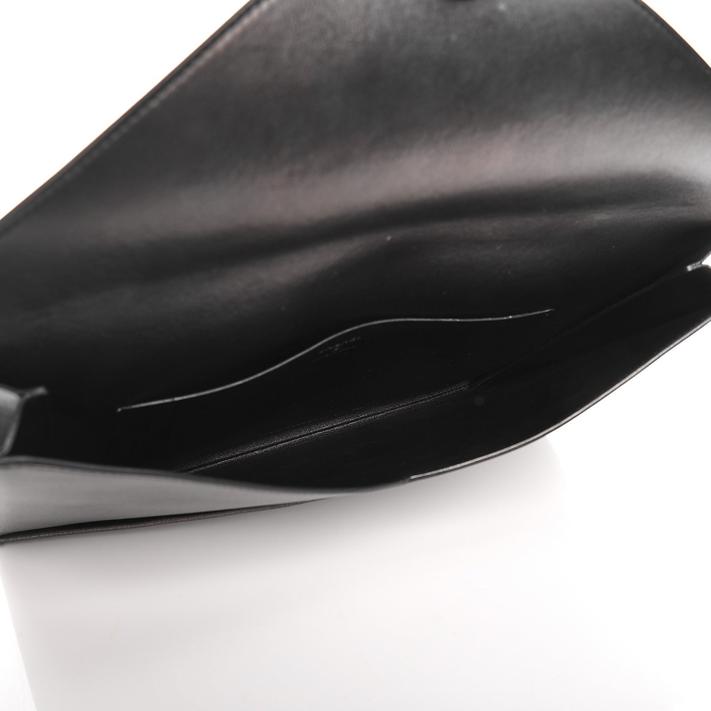 Lambskin Metallic Calfskin Cocomail Envelope Clutch Black Charcoal