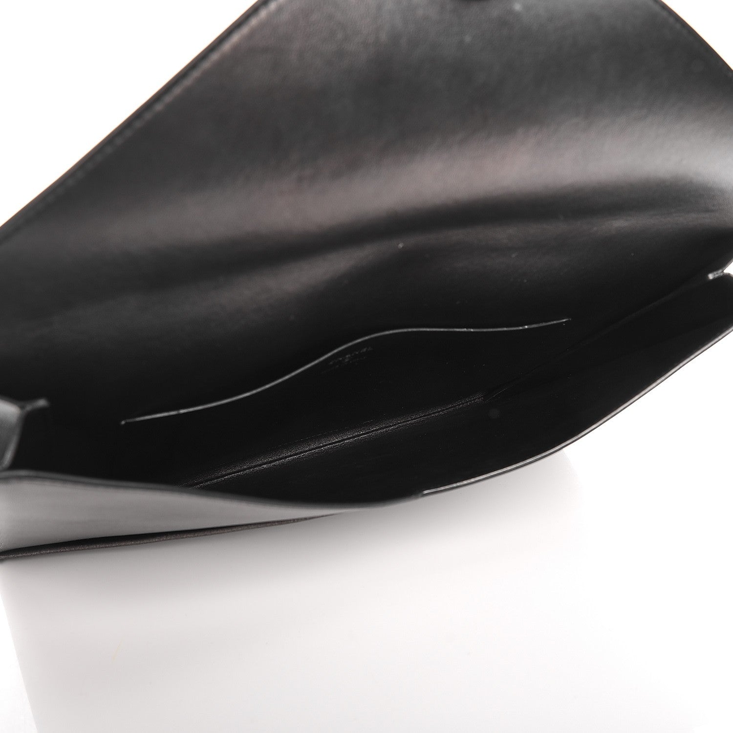 Chanel Lambskin Metallic Calfskin Cocomail Envelope Clutch Black Charcoal 5 of 7