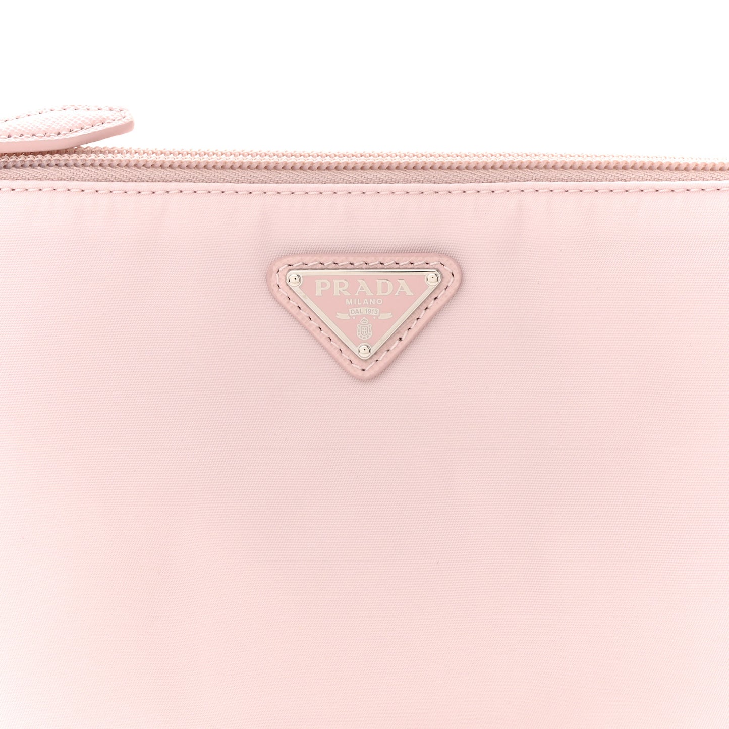 Re-Nylon Vela Saffiano Mini Pochette Bag Alabastro