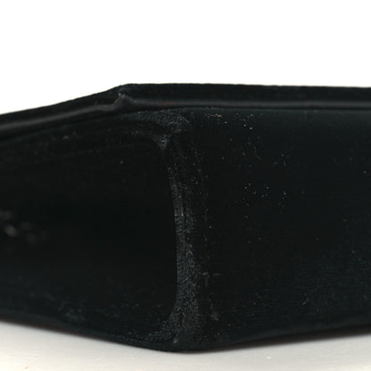 Saint Laurent Velvet Crystal Monogram Kate Tassel Chain Wallet Black 8 of 9