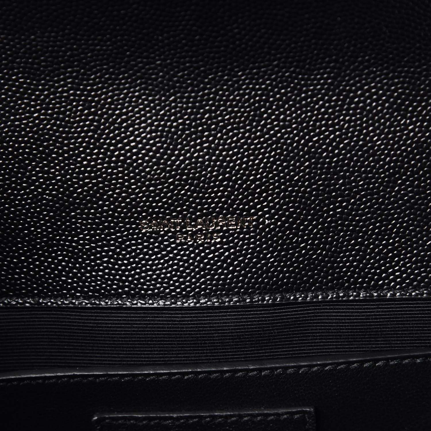 Saint Laurent Grain De Poudre Textured Mixed Matelasse Triquilt Medium Monogram Satchel Black 9 of 9