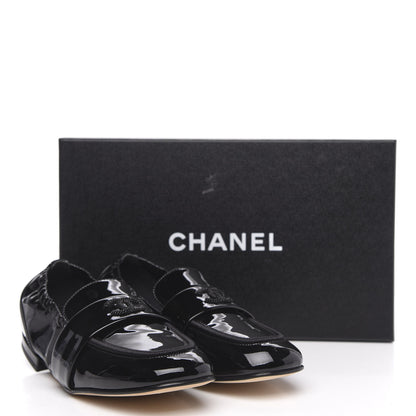 Chanel Patent CC Loafers 36 Black 9 of 9