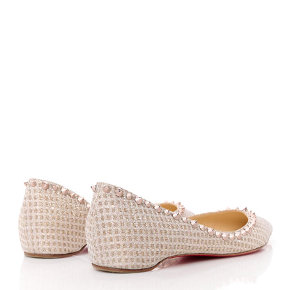 Christian Louboutin Lurex Irishell Flats 39 Nude 4 of 8