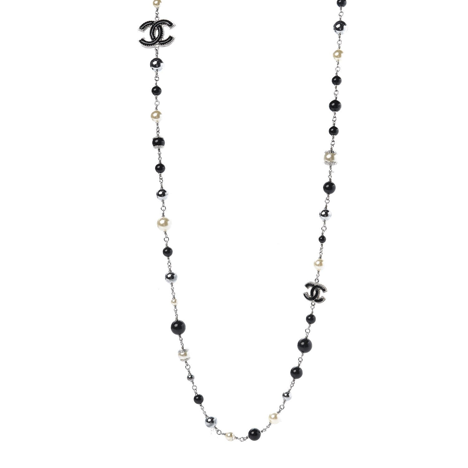 Chanel Pearl CC Beaded Long Necklace 1 of 6