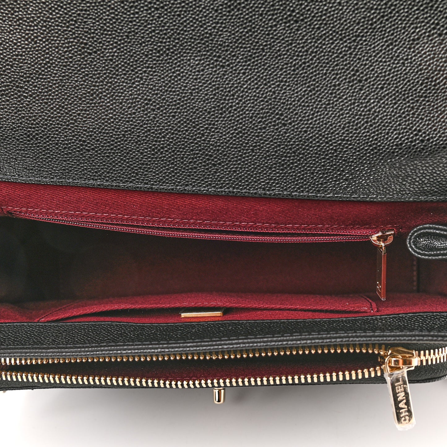 Caviar Quilted Large Business Affinity Flap Black