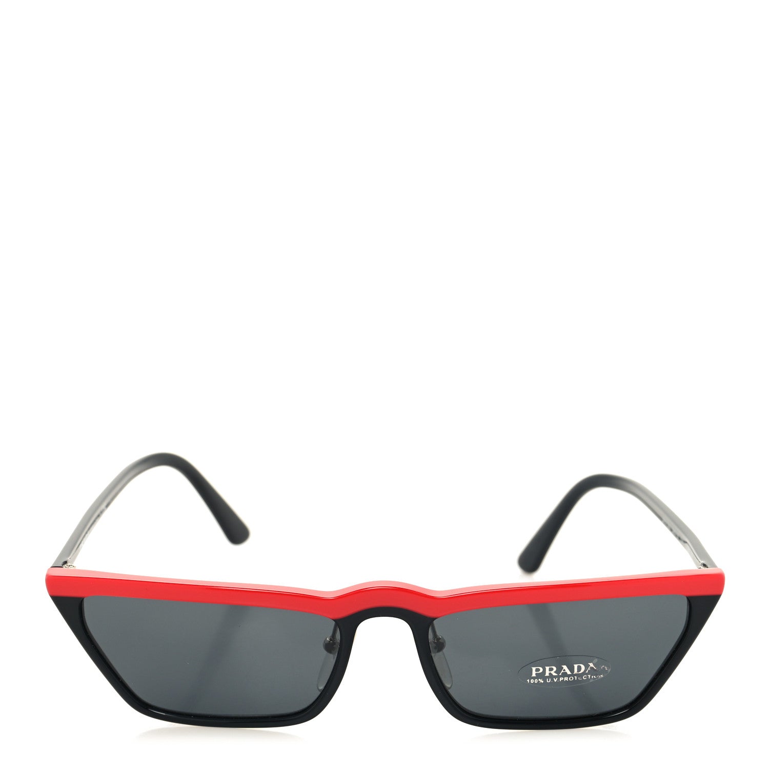 Prada Catwalk Sunglasses SPR 19U Black Red 2 of 7