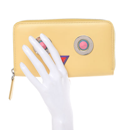 Fendi Vitello Century Hypnoteyes Zip Around Wallet Grano Multicolor 2 of 12
