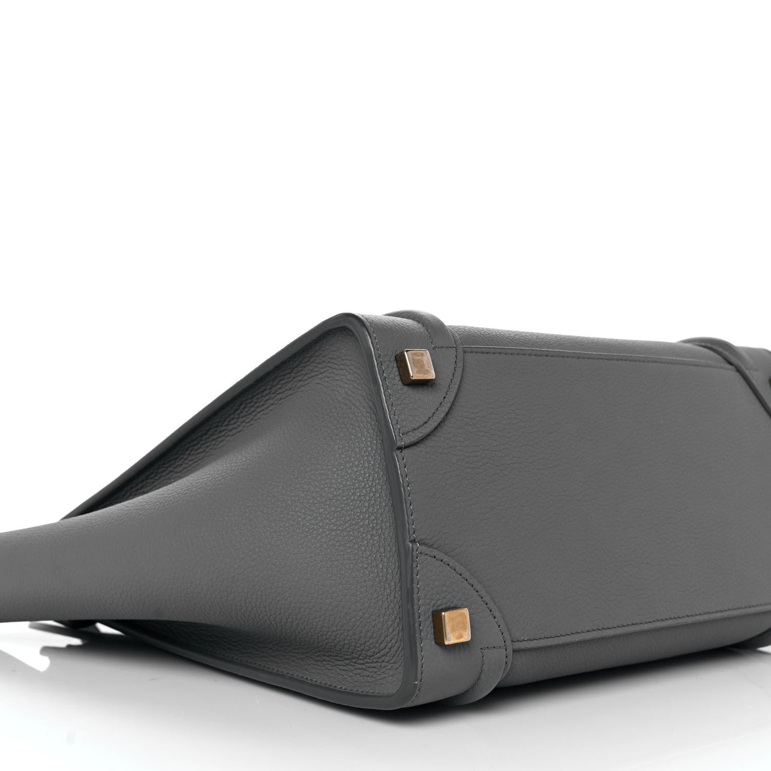 Celine Baby Drummed Calfskin Micro Luggage Kohl 5 of 9