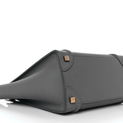 Celine Baby Drummed Calfskin Micro Luggage Kohl 5 of 9