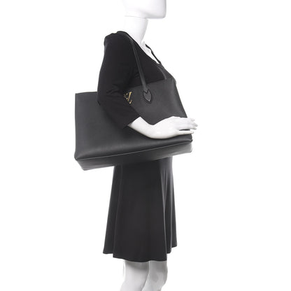 Louis Vuitton Grained Calfskin Lockme Shopper Black 2 of 10