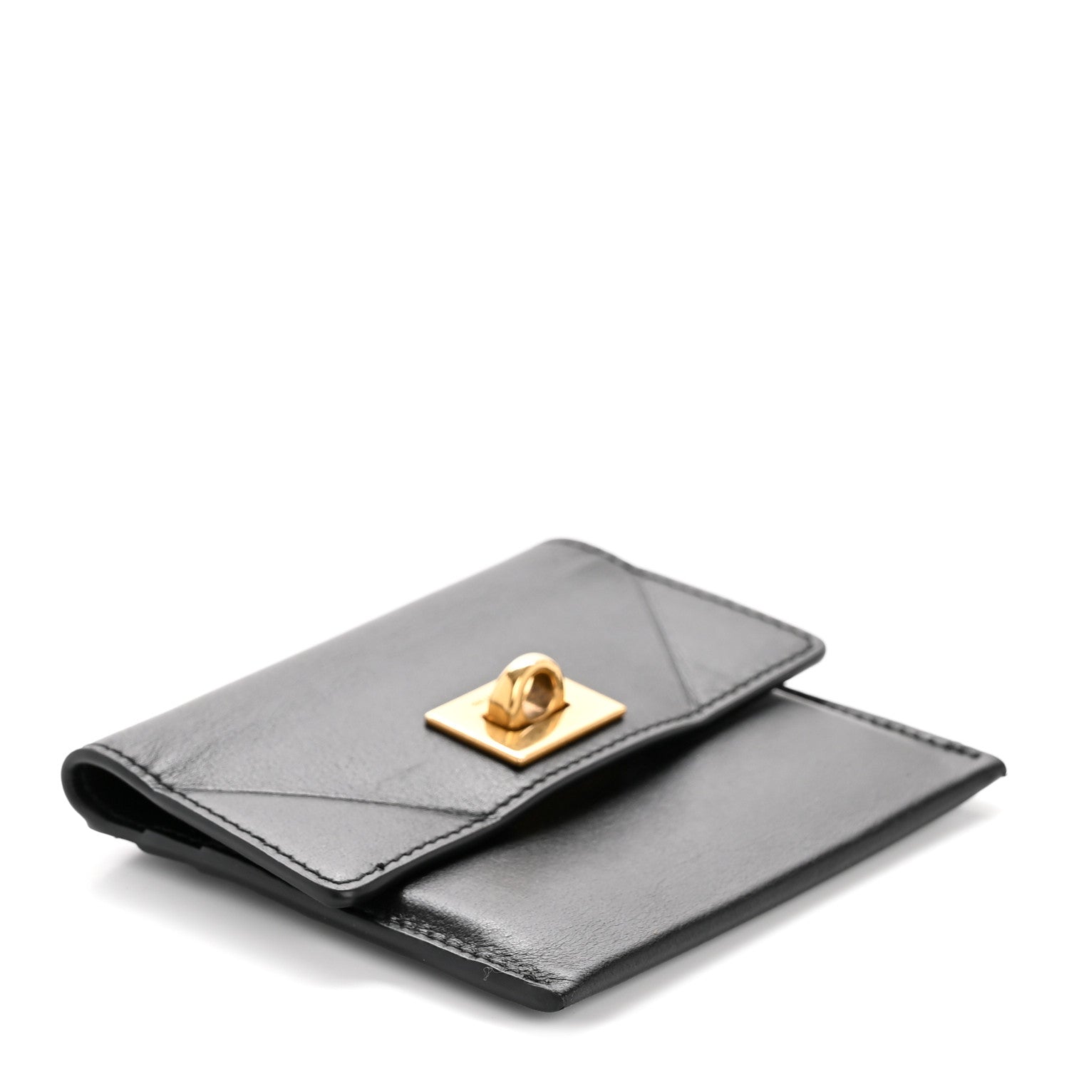 Balenciaga Natural Smooth Calfskin Rodeo Flap Wallet Black 4 of 9