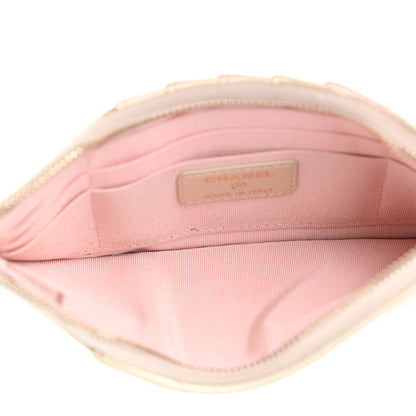 Chanel Iridescent Lambskin Quilted Classic Flat Wallet Pouch Ivory 5 of 7