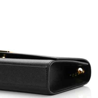 Saint Laurent Grain De Poudre Medium Classic Monogram Kate Satchel Black 9 of 9