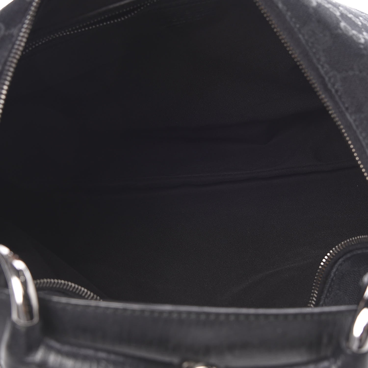 Gucci Monogram Medium Horsebit Chain Hobo Black 5 of 14