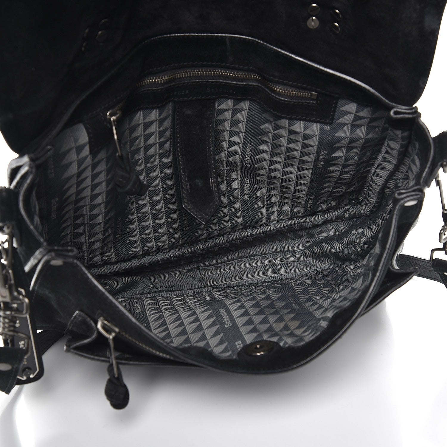 Proenza Schouler Suede Medium PS1 Satchel Black 6 of 11