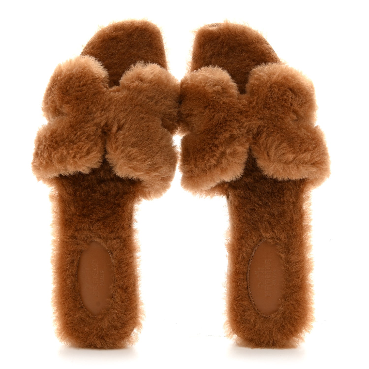 Hermes Woolskin Oran Sandals 40 Naturel 2 of 8