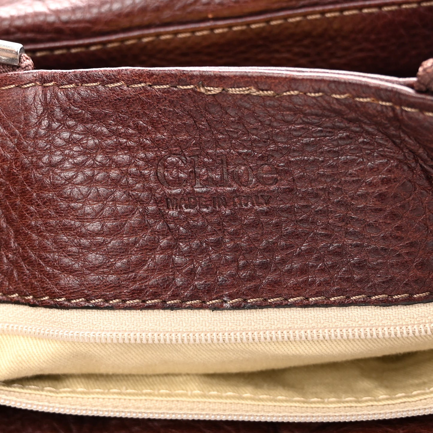 Calfskin Paddington Hobo Burgundy