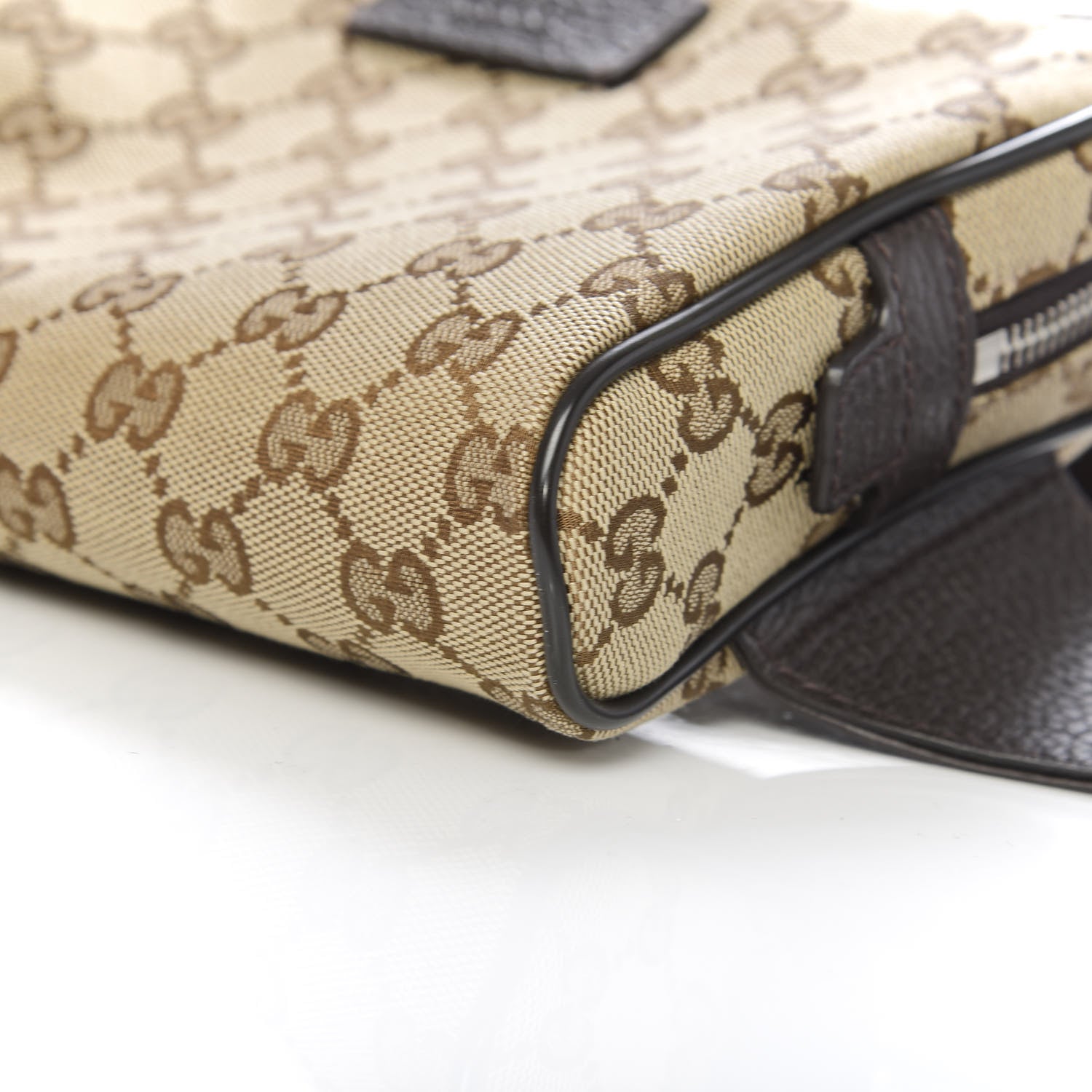Gucci Monogram Belt Bag Dark Brown 9 of 10