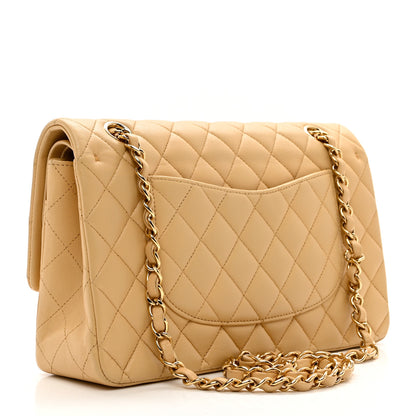 Chanel Lambskin Quilted Medium Double Flap Beige 3 of 9