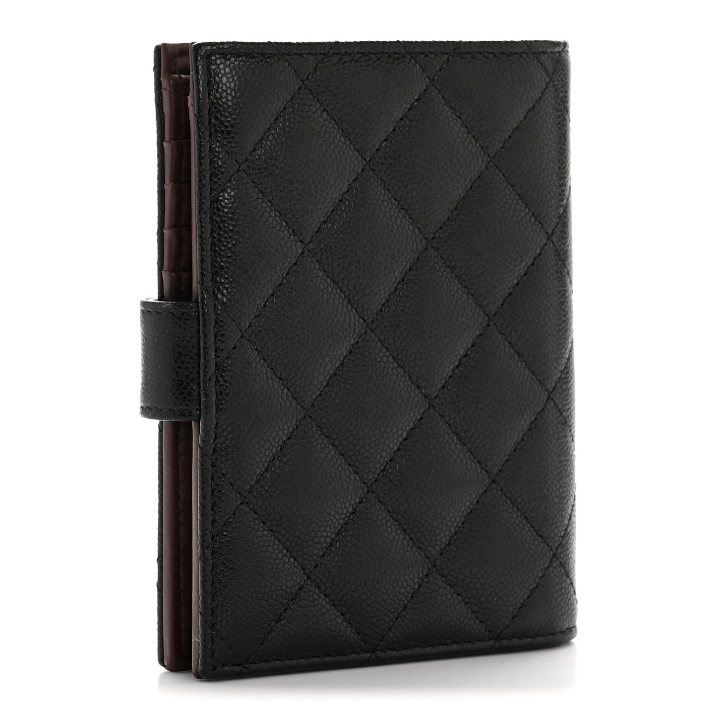 Caviar Quilted Passport Holder Black