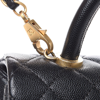 Chanel Caviar Quilted Small Coco Handle Flap Black 12 of 13