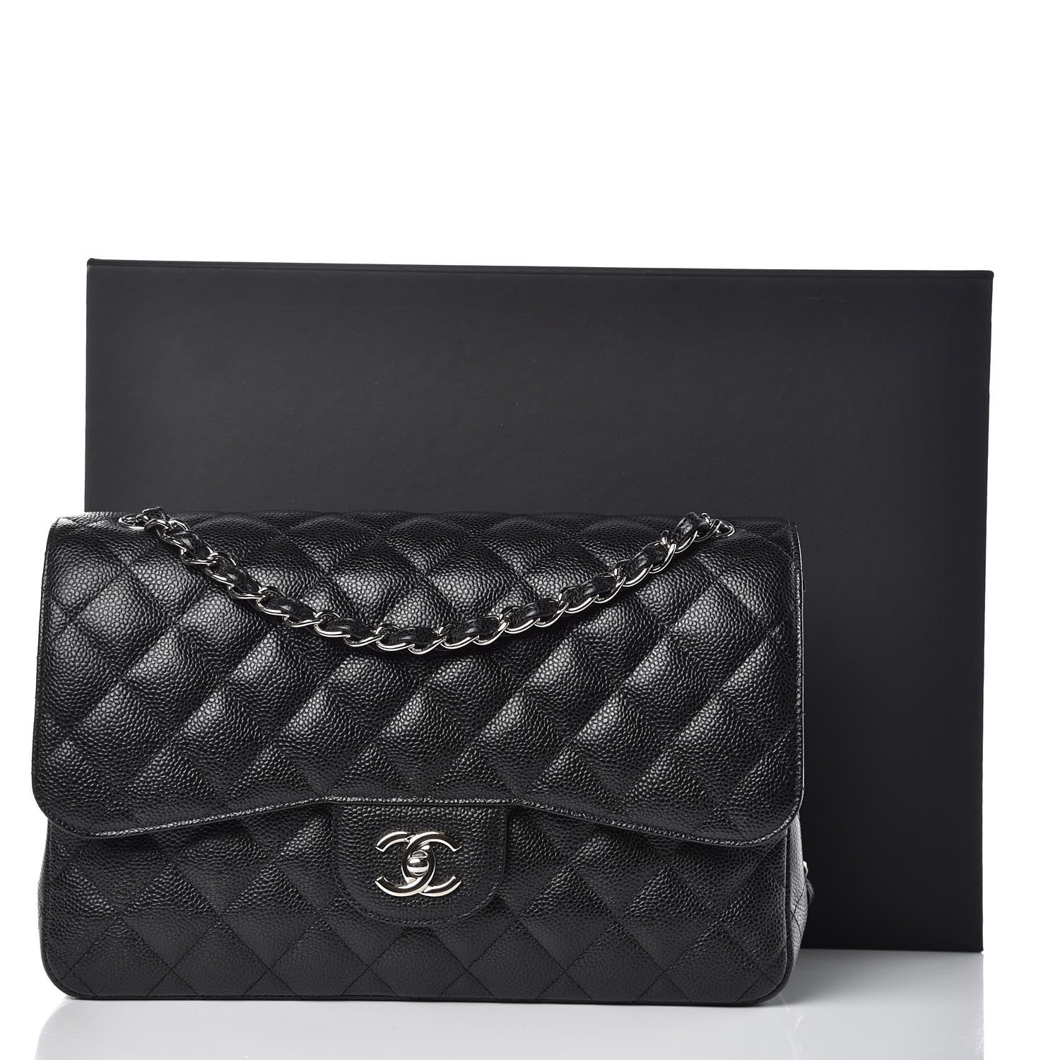 Chanel Caviar Quilted Jumbo Double Flap Black 12 of 12