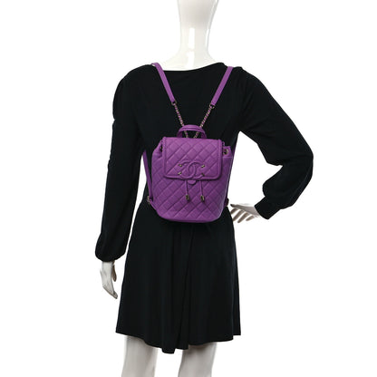 Chanel Caviar Quilted Small Filigree Backpack Purple 2 of 10