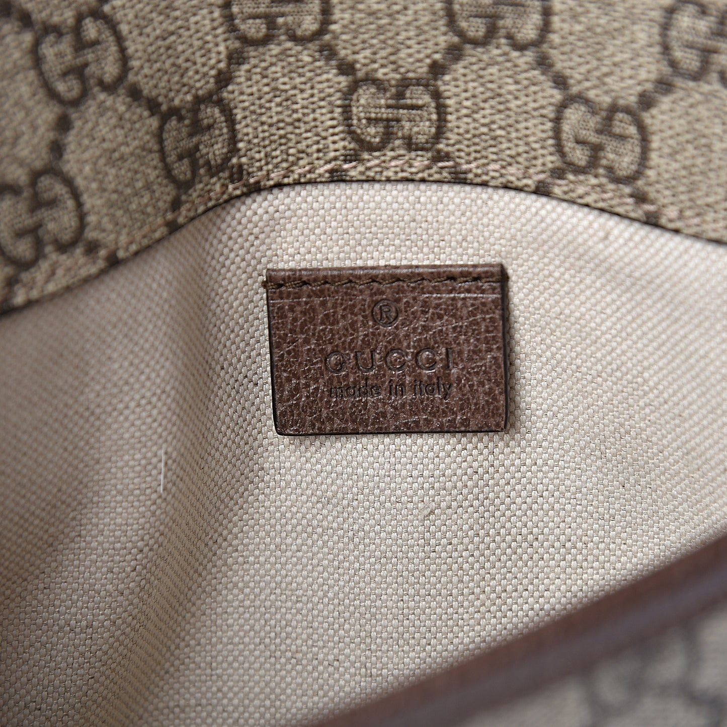 GG Supreme Monogram Neo Vintage Web Belt Bag Brown
