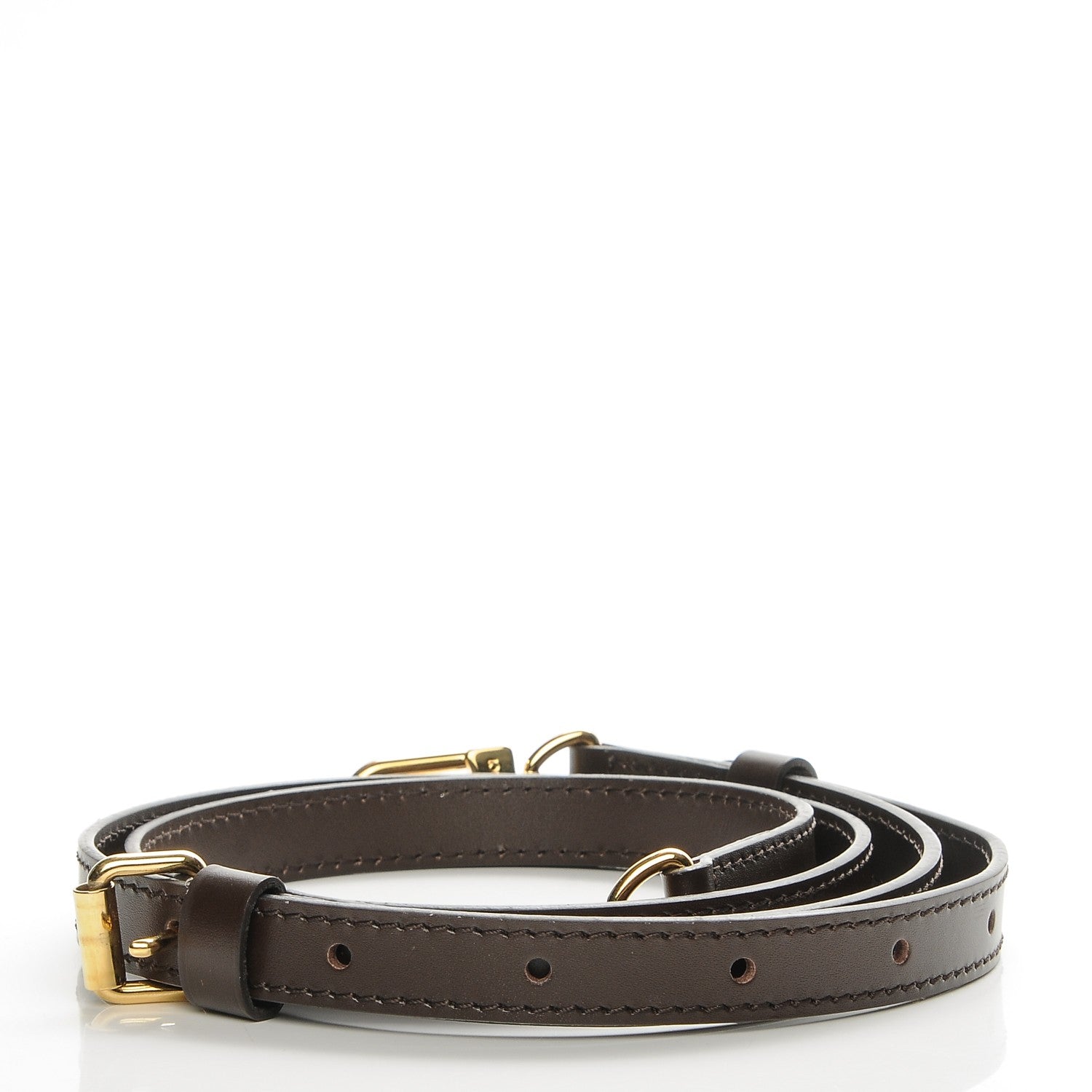 Louis Vuitton Calfskin 12mm Adjustable Shoulder Strap Brown 2 of 6
