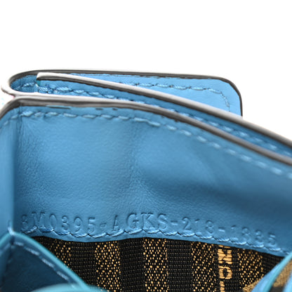 Fendi X SARAH COLEMAN Vitello FF Fish Eye Tri-Fold Wallet Multicolor Cyber Blue 7 of 8