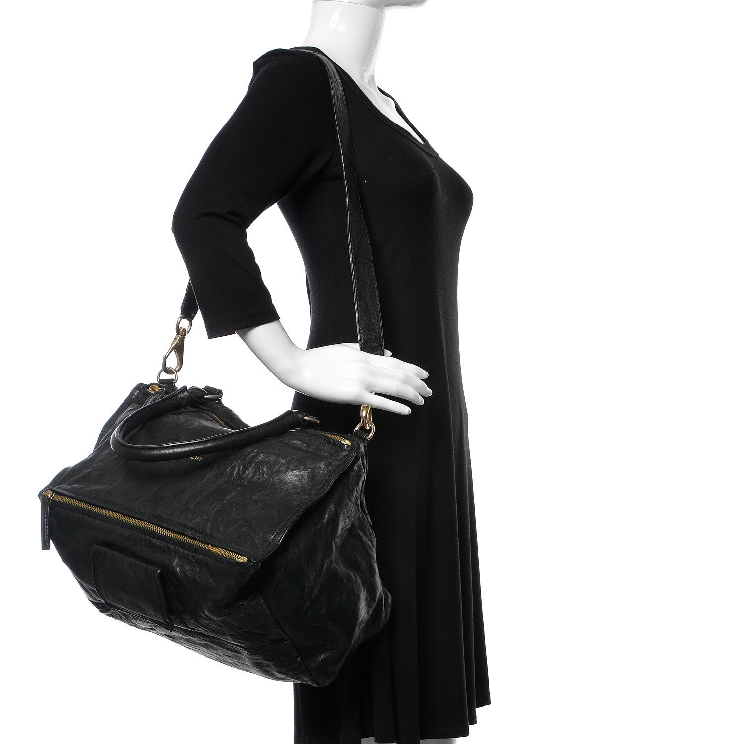 Givenchy Tumbled Sheepskin Large Pandora Black 3 of 19