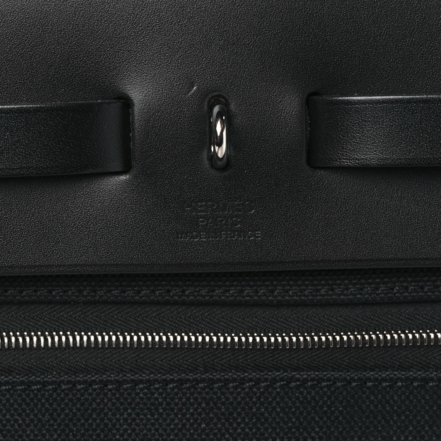 Hermes Military Toile Vache Hunter Herbag Zip 39 MM Black Deep Blue Indigo Ebene 7 of 11