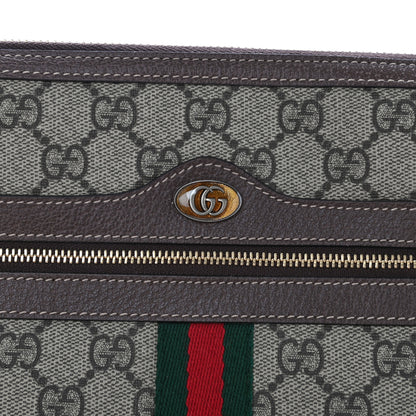 Gucci GG Supreme Monogram Large Ophidia Pouch Clutch Brown 8 of 9