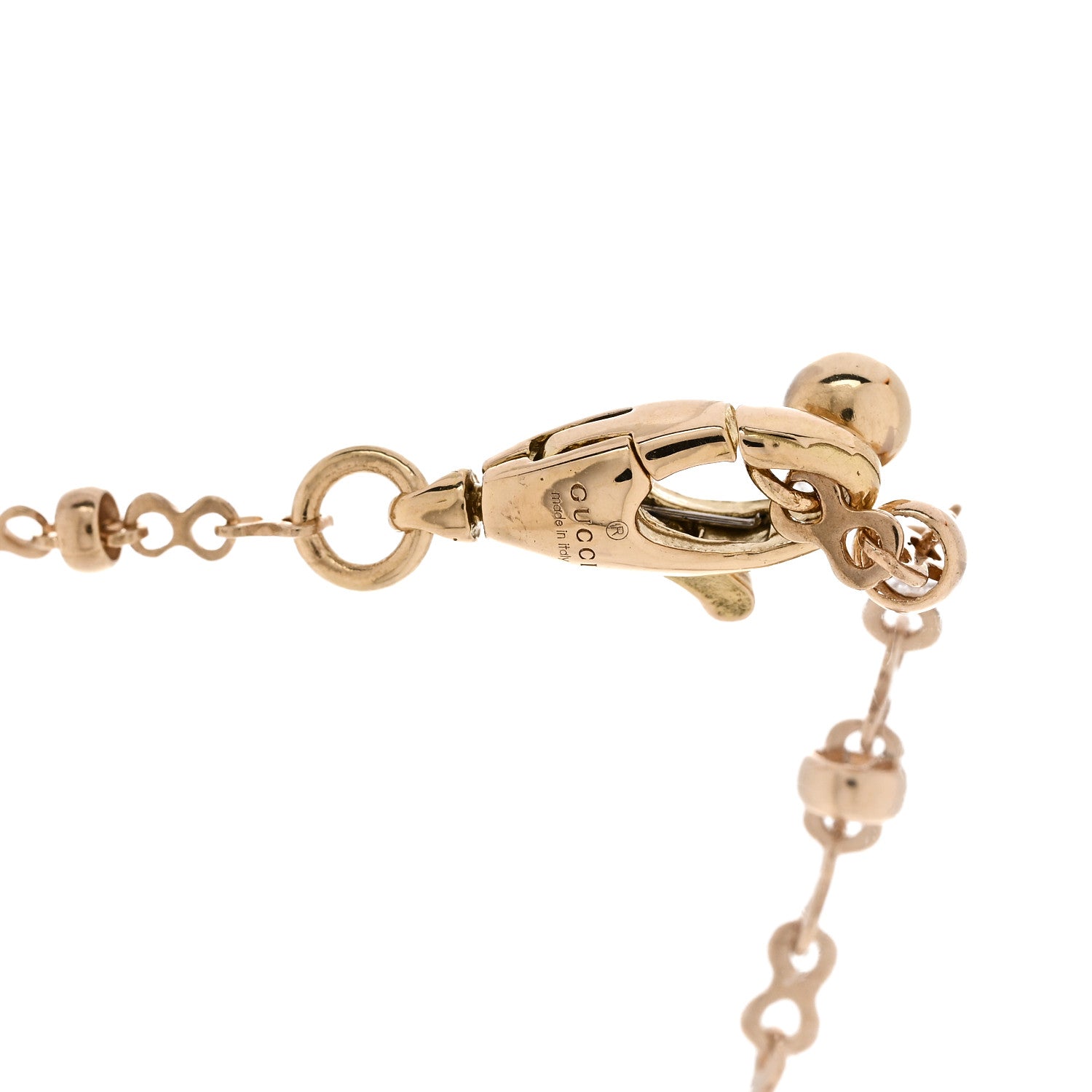 Gucci 18K Yellow Gold Running GG Pendant Necklace 5 of 6