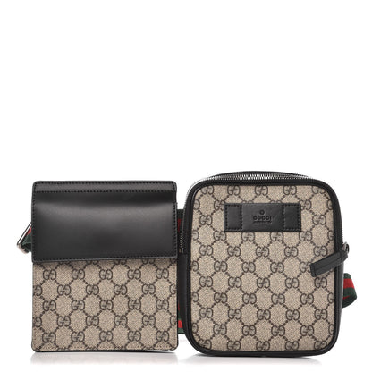 Gucci GG Supreme Monogram Web Belt Bag Black 1 of 8
