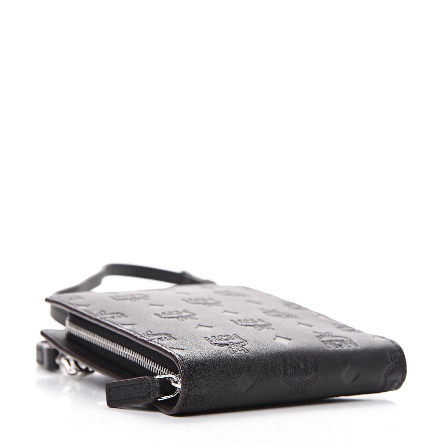 MCM Calfskin Ottomar Monogram Multi-Function Lanyard Black 3 of 12