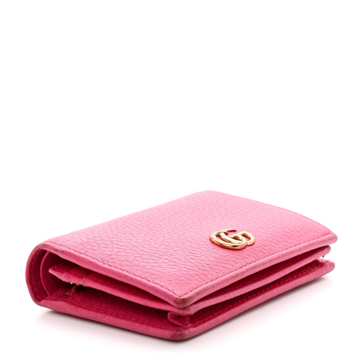 Dollar Calfskin GG Marmont Card Case Box Pink