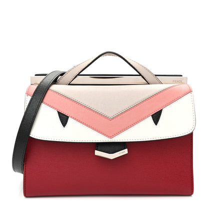 Fendi Vitello Elite Monster Mini Demi Jour Shoulder Bag Ribes Grigio Polvere Carbone 1 of 10